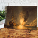 The Explosion Of The U S Steam Frigate Missouri At Gibralta Canvas Wall Art - Canvas Prints, Prints For Sale, Painting Canvas