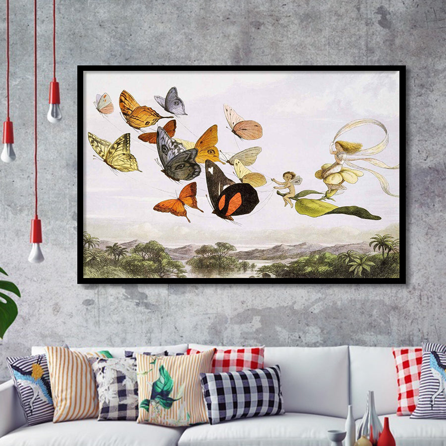 The Fairy Queen Takes An Airy Drive In A Light Carriage Richard Doyle Painting Framed Art Prints, Wall Art,Home Decor,Framed Picture