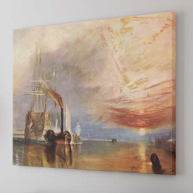 The Fighting Temeraire By Jmw Turner From The Worlds Greatest Paintings Canvas Wall Art - Canvas Prints, Prints For Sale, Painting Canvas,Canvas On Sale