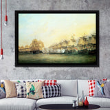 Ships Riding On The Seine At Rouen By Claude Monet 1873 Framed Canvas Prints Wall Art - Painting Canvas, Wall Decor, For Sale