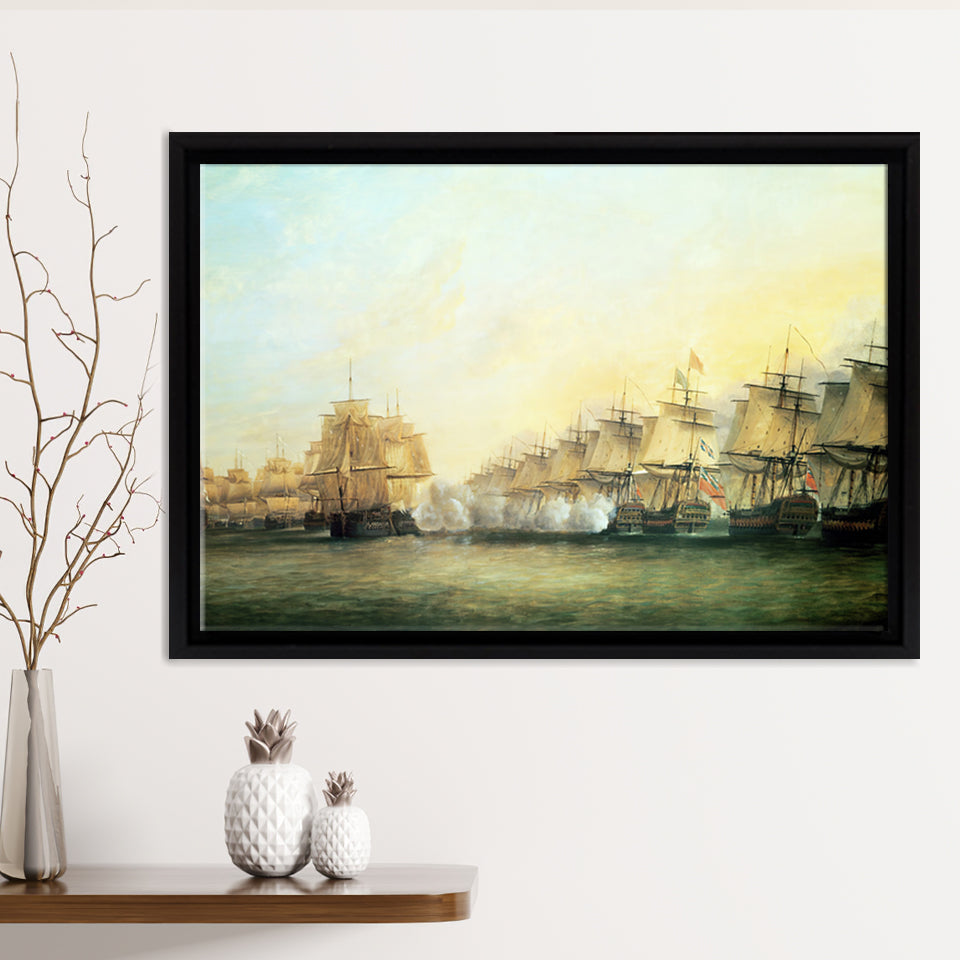 Ships Riding On The Seine At Rouen By Claude Monet 1873 Framed Canvas Prints Wall Art - Painting Canvas, Wall Decor, For Sale