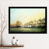 Ships Riding On The Seine At Rouen By Claude Monet 1873 Framed Canvas Prints Wall Art - Painting Canvas, Wall Decor, For Sale