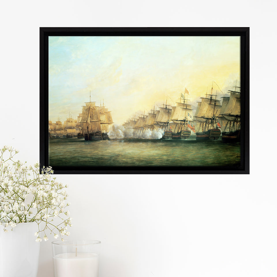 Ships Riding On The Seine At Rouen By Claude Monet 1873 Framed Canvas Prints Wall Art - Painting Canvas, Wall Decor, For Sale
