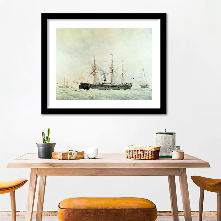 The French Battleship La Gloire 1880 Wall Art Print - Framed Art, Framed Prints, Painting Print
