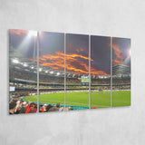 The Gabba at Sunset, Stadium Canvas, Sport Art, Gift for him, Multi Panels B, Canvas Prints Wall Art Decor