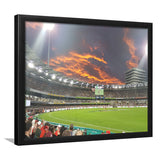 The Gabba at Sunset, Stadium Canvas, Sport Art, Gift for him, Framed Art Prints Wall Art Decor, Framed Picture