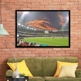 The Gabba at Sunset, Stadium Canvas, Sport Art, Gift for him, Framed Art Prints Wall Art Decor, Framed Picture