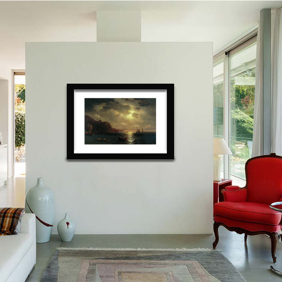 The Golden Horn. The Bosphorus By Ivan Aivazovsky-Canvas art,Art Print,Frame art,Plexiglass cover