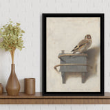 The Goldfinch By Fabritius Framed Canvas Prints Wall Art - Painting Canvas, Wall Decor, Art Prints, Floating Frame