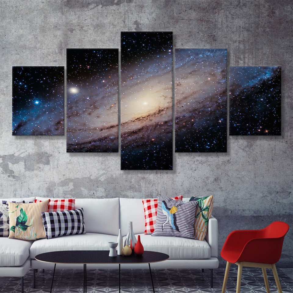 The Great Andromeda Galaxy Multi Panel Canvasjpeg 5 Pieces Canvas Prints Wall Art - Painting Canvas, Multi Panels, Wall Decor