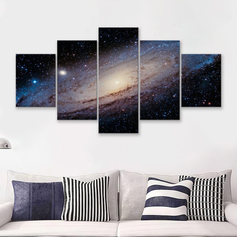 The Great Andromeda Galaxy Multi Panel Canvasjpeg 5 Pieces Canvas Prints Wall Art - Painting Canvas, Multi Panels, Wall Decor