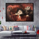 The Great Cat By Carl Kahler Framed Canvas Prints Wall Art - Painting Canvas, Wall Decor, Canvas Art, Floating Frame
