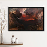 The Great Day Of His Wrath By Martin Framed Canvas Prints Wall Art, Floating Frame, Large Canvas Home Decor