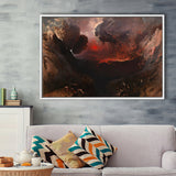 The Great Day Of His Wrath By Martin Framed Canvas Prints Wall Art, Floating Frame, Large Canvas Home Decor