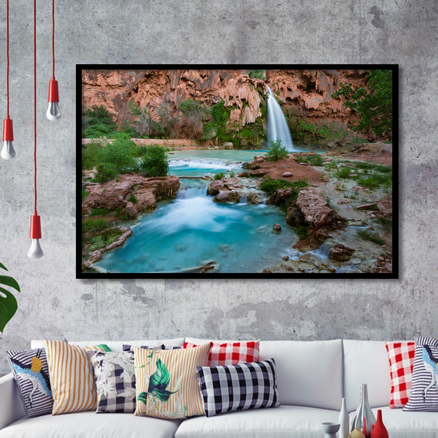 The Havasupai Falls Arizona Framed Art Prints Wall Decor - Painting Art, Wall Art, Home Decor