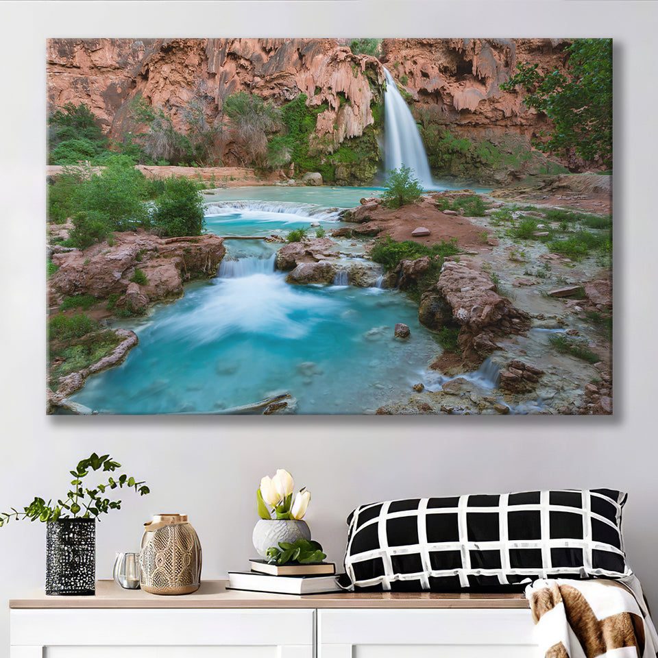 The Havasupai Falls Arizona Canvas Prints Wall Art - Painting Canvas, Wall Decor, Home Decor, Prints for Sale