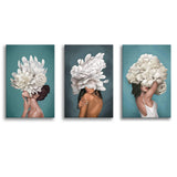 The Hidden Woman Canvas Set of 3 Piece Canvas Prints Wall Art Decor
