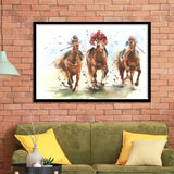 The Jockey And The Horse Sport Races Horses Framed Art Prints Wall Art Decor, Framed Picture, Home Decor