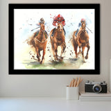 The Jockey And The Horse Sport Races Horses Framed Art Prints Wall Art Decor, Framed Picture, Home Decor