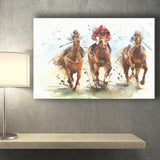 The Jockey And The Horse Sport Races Horses Canvas Prints Wall Art Decor - Painting Canvas,Home Decor, Ready to Hang