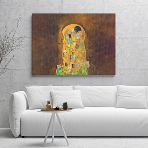 The Kiss By Gustav Klimt Canvas Wall Art - Canvas Prints, Prints for Sale, Canvas Painting, Canvas On Sale
