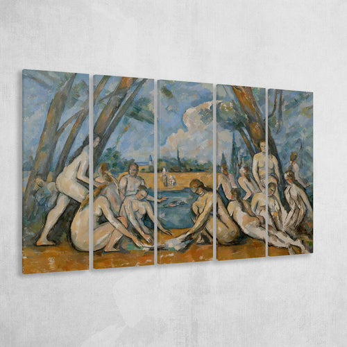 The Large Bathers By Paul Cezanne, Multi Panels, 5 Pieces B, Canvas Prints Wall Art Home Decor,X Large Canvas