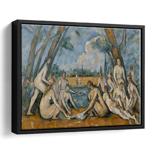 The Large Bathers By Paul Cezanne, Framed Canvas Prints Wall Art Home Decor,Floating Frame, Ready to Hang