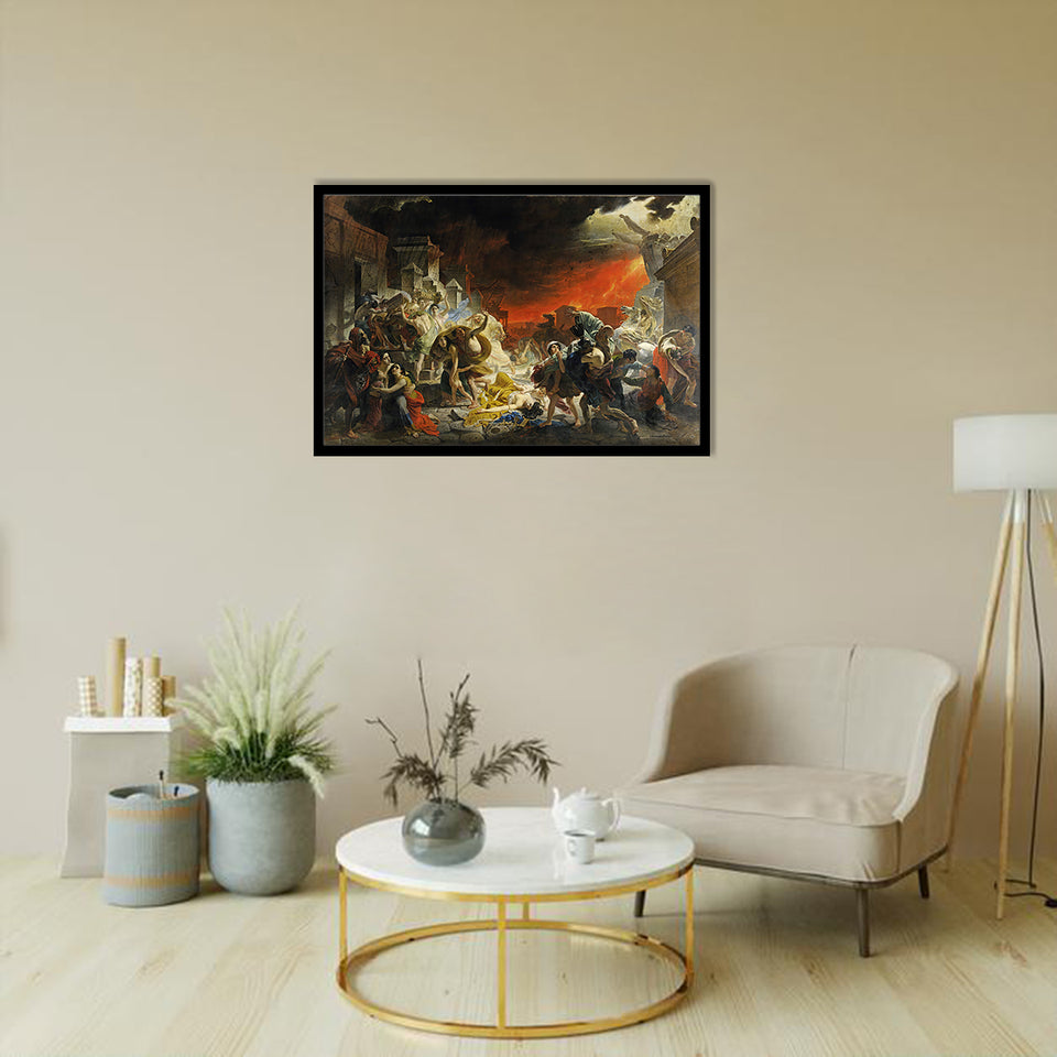 The Last Day Of Pompeii By Karl Bryullov-Art Print,Canvas Art,Frame Art,Plexiglass Cover