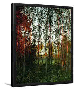The Last Rays Of The Sun. Aspen Forest By Isaac Levitan-Art Print,Frame Art,Plexiglass Cover