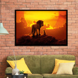 The Lion King Dad And Son, Dad Gift Framed Art Prints Wall Decor, Framed Picture, Large Art Prints