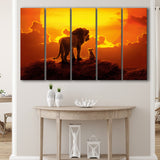 The Lion King Dad And Son, Dad Gift, 5 Panel B Canvas Prints Wall Art, Extra Large Canvas Decor