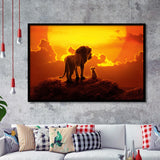 The Lion King Dad And Son, Dad Gift Framed Art Prints Wall Decor, Framed Picture, Large Art Prints