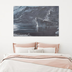 The Lone Queen Of The North Tirpitz Norway 1944 2007 Canvas Wall Art - Canvas Prints, Prints For Sale, Painting Canvas,Canvas On Sale
