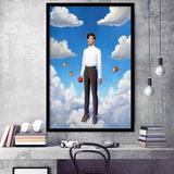 The Man Flying With Apples Framed Art Prints Wall Decor, Framed Picture, Large Picture