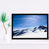 The Mountains Of The Titlis Valley Are Covered By Snow Switzerland Framed Art Prints Wall Decor - Painting Art, Wall Art, Home Decor