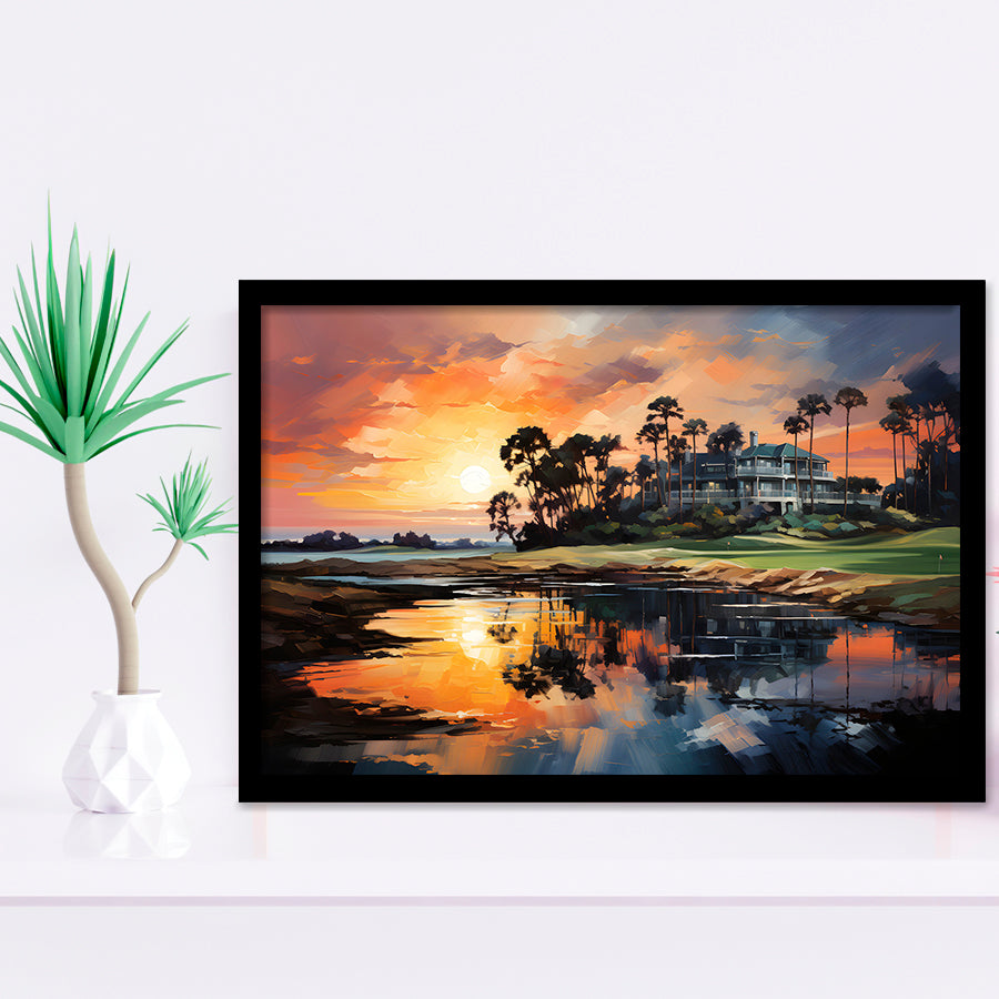 The Ocean Course At Kiawah Island Golf Resort Painting Framed Art Prints Wall Decor, Painting Art, Framed Picture