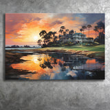The Ocean Course At Kiawah Island Golf Resort Painting Canvas Prints Wall Art Home Decor, Painting Canvas, Wall Decor