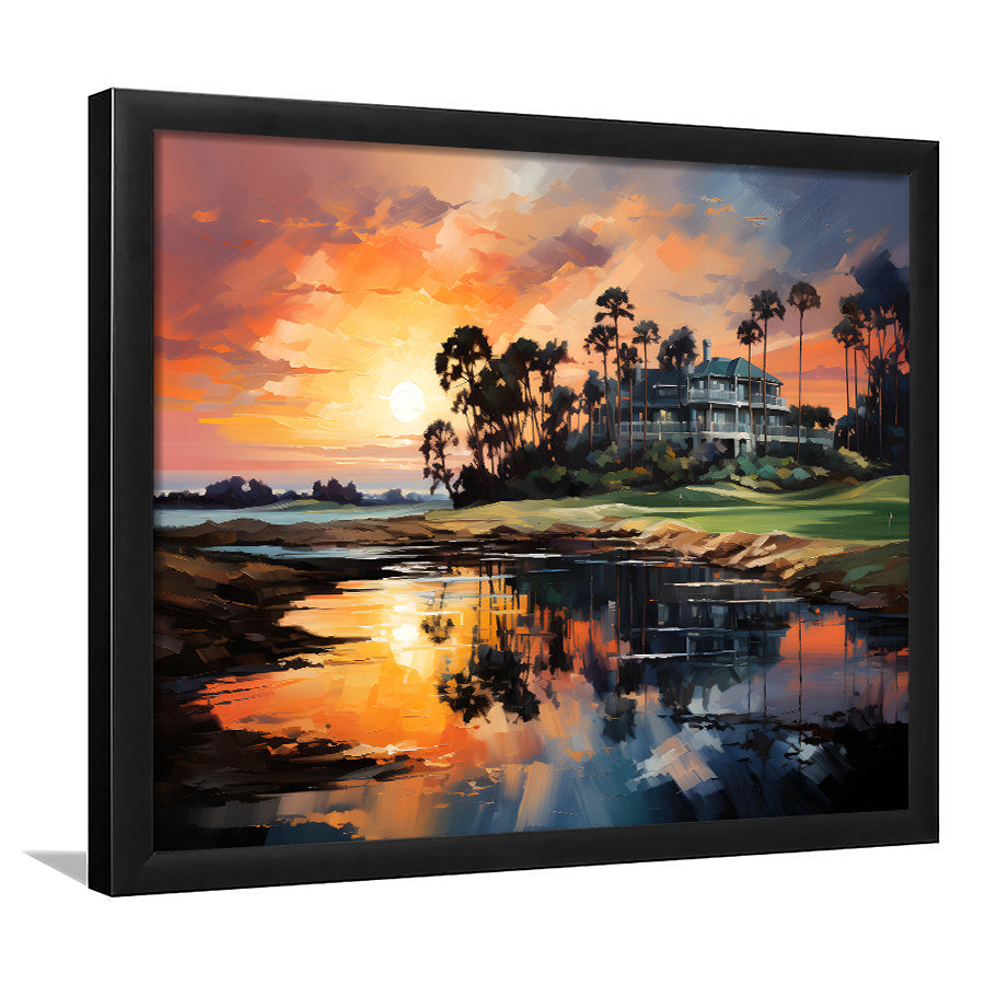 The Ocean Course At Kiawah Island Golf Resort Painting Framed Art Prints Wall Decor, Painting Art, Framed Picture