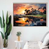 The Ocean Course At Kiawah Island Golf Resort Painting Framed Canvas Prints Wall Art Home Decor, Painting Canvas, Floating Frame
