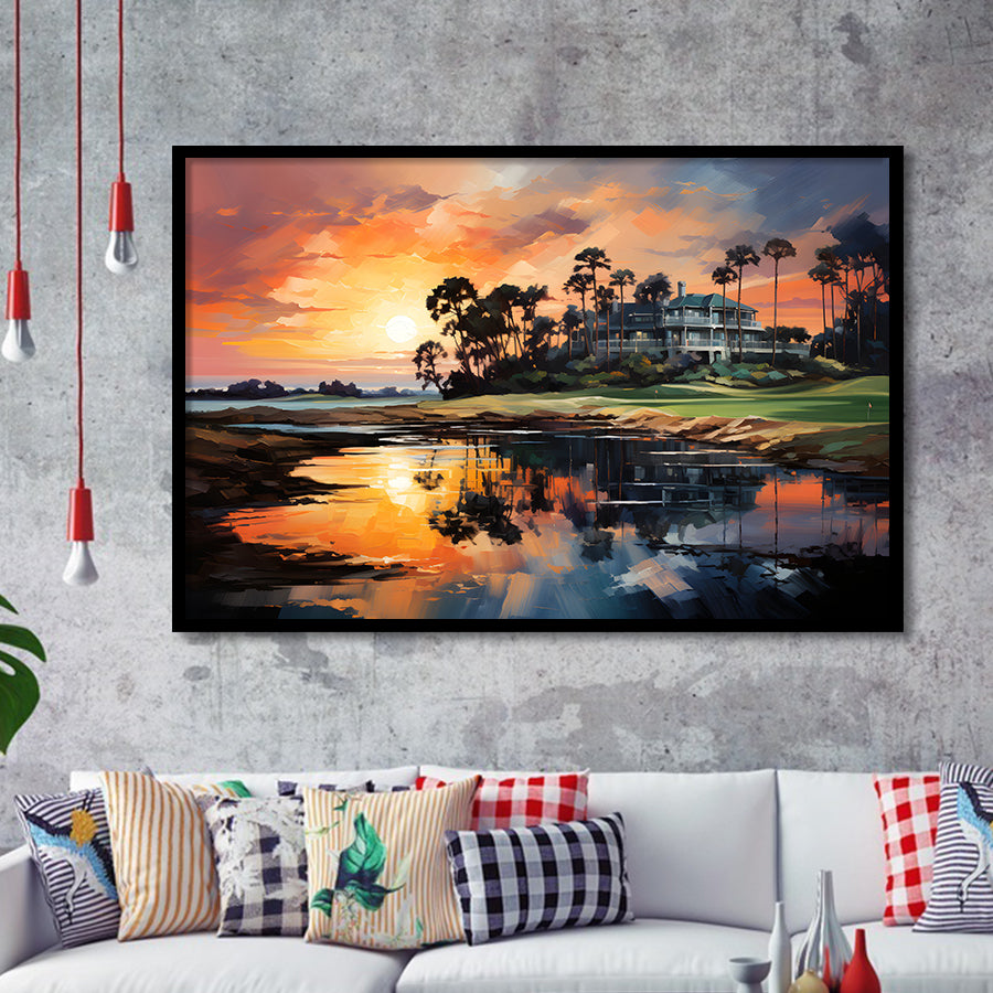 The Ocean Course At Kiawah Island Golf Resort Painting Framed Art Prints Wall Decor, Painting Art, Framed Picture