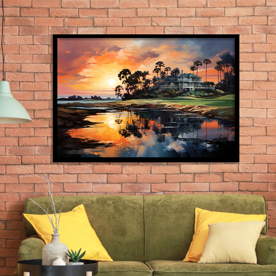 The Ocean Course At Kiawah Island Golf Resort Painting Framed Art Prints Wall Decor, Painting Art, Framed Picture