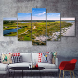 The Ocean Course At Kiawah Island Golf Resort 5 Pieces Canvas Prints Wall Art - Painting Canvas, Multi Panel