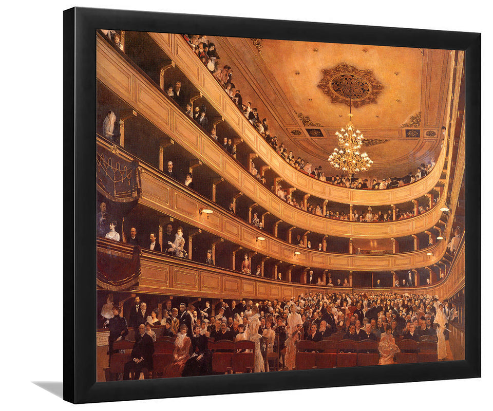 The Old Royal Theatre By Gustav Klimt-Art Print,Canvas Art,Frame Art,Plexiglass Cover