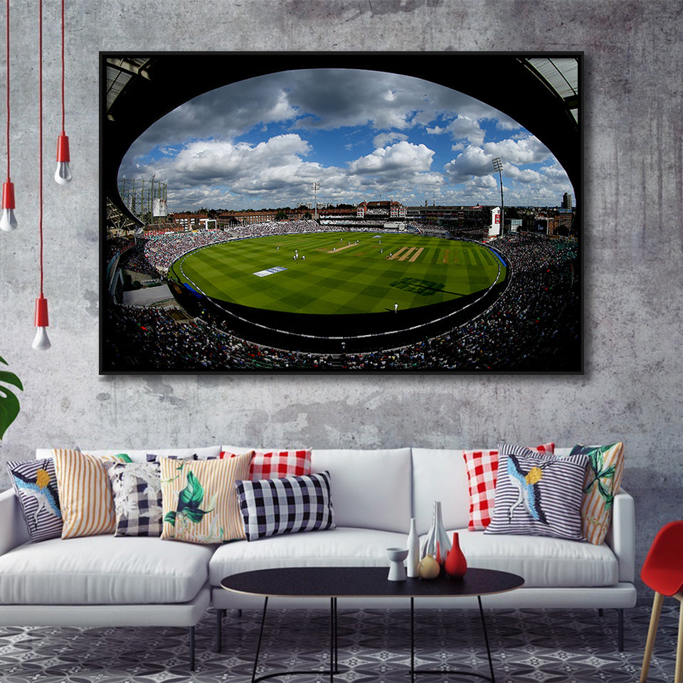The Oval Ground in London, Stadium Canvas, Sport Art, Gift for him, Framed Canvas Prints Wall Art Decor, Framed Picture