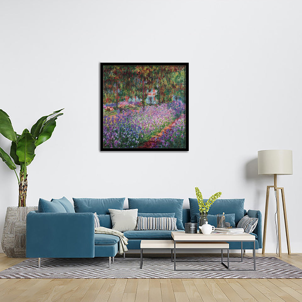 The Painter'S Garden In Giverny By Claude MonetArt Print,Canvas Art,Frame Art,Plexiglass Cover