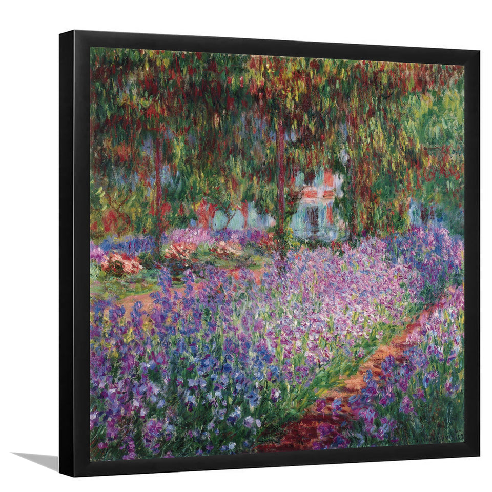 The Painter'S Garden In Giverny By Claude MonetArt Print,Canvas Art,Frame Art,Plexiglass Cover