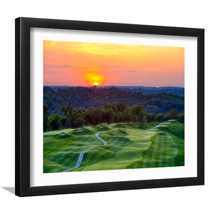 The Pete Dye Course At French Lick, Golf Art Print, Framed Art Prints Wall Decor, White Border