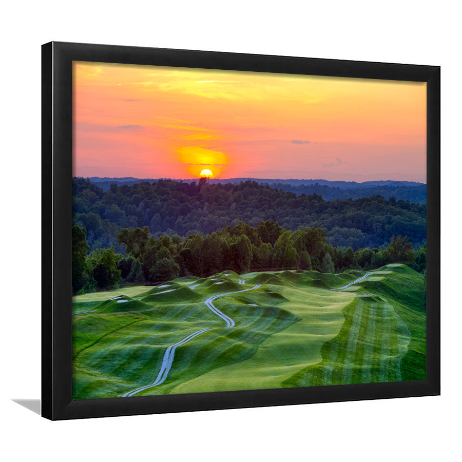 The Pete Dye Course At French Lick, Golf Sport Print, Golf Lover, Framed Art Prints Home Decor