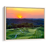 The Pete Dye Course At French Lick, Golf Art Print, Framed Canvas Prints Wall Art Decor, Floating Frame