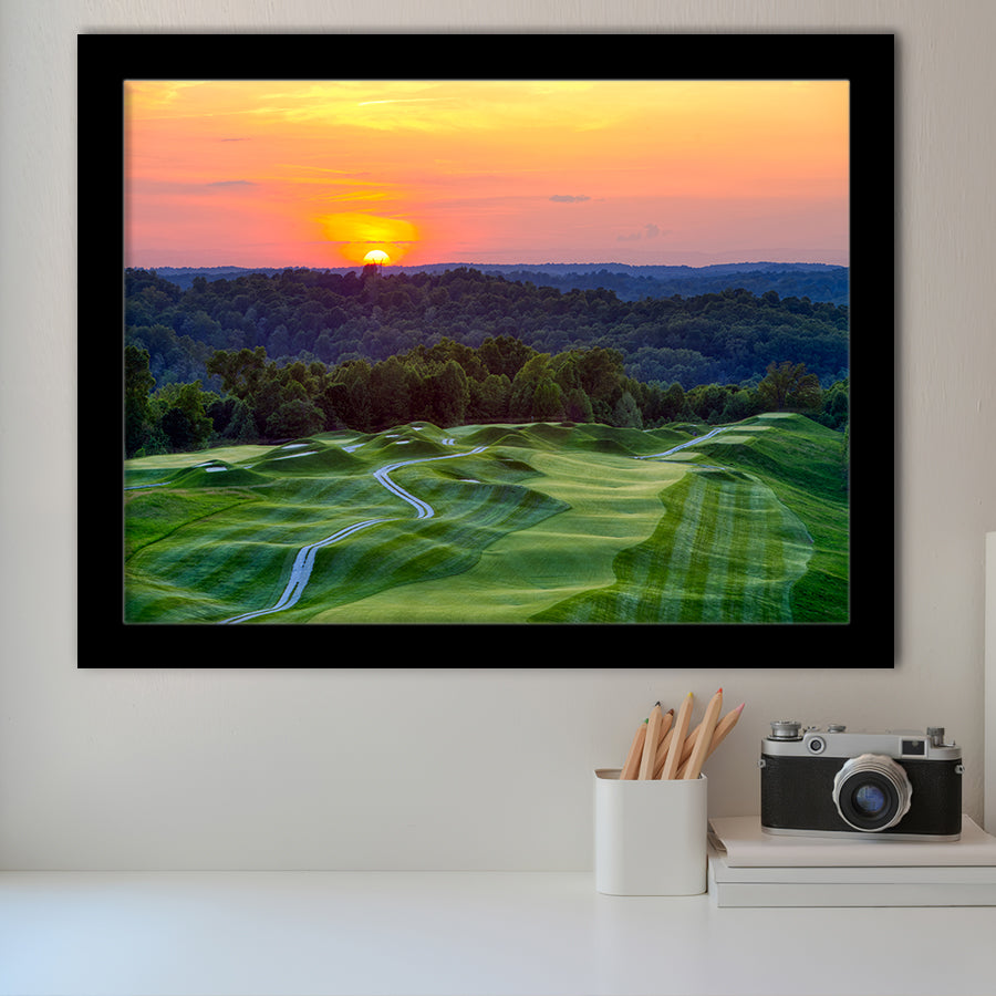 The Pete Dye Course At French Lick, Golf Sport Print, Golf Lover, Framed Art Prints Home Decor